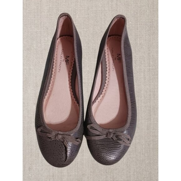Maud Frizon Womens Textured Bow Accent Ballet Flats Size 36 brown color - Picture 1 of 8